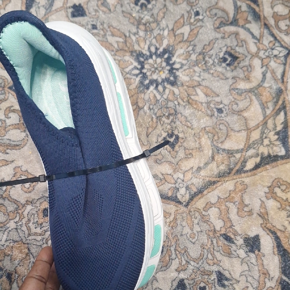 Elegant Navy Blue Women's Slip-On Flats
